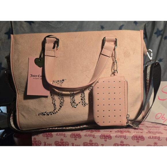 Juicy Couture Handbags - Juicy Couture All That Glitters Pink Tote Bag Purse
